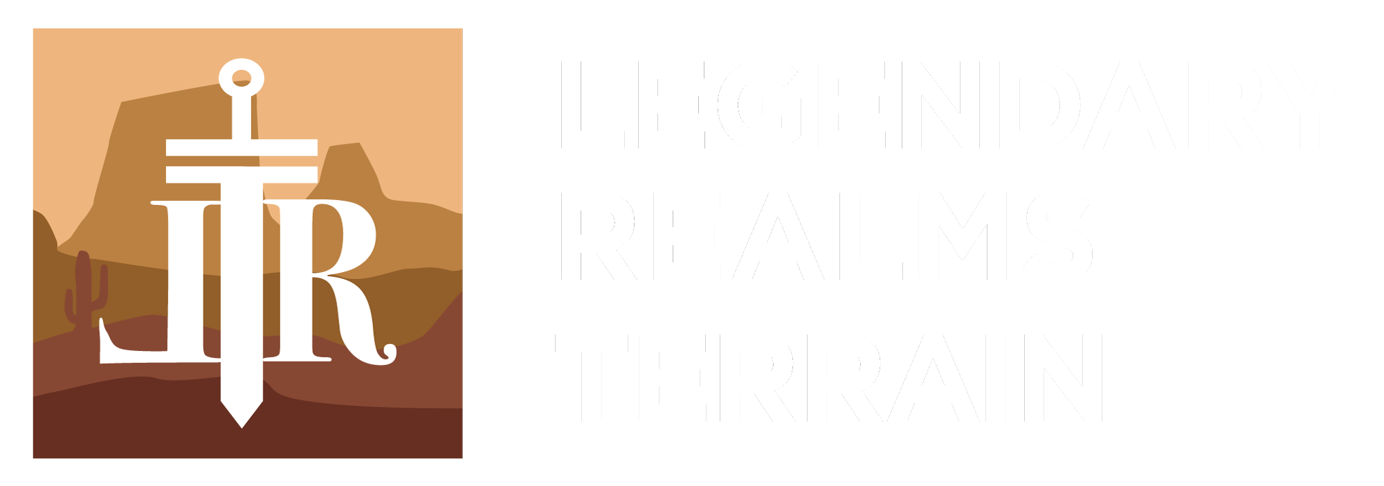 LR Terrain Logo desert white